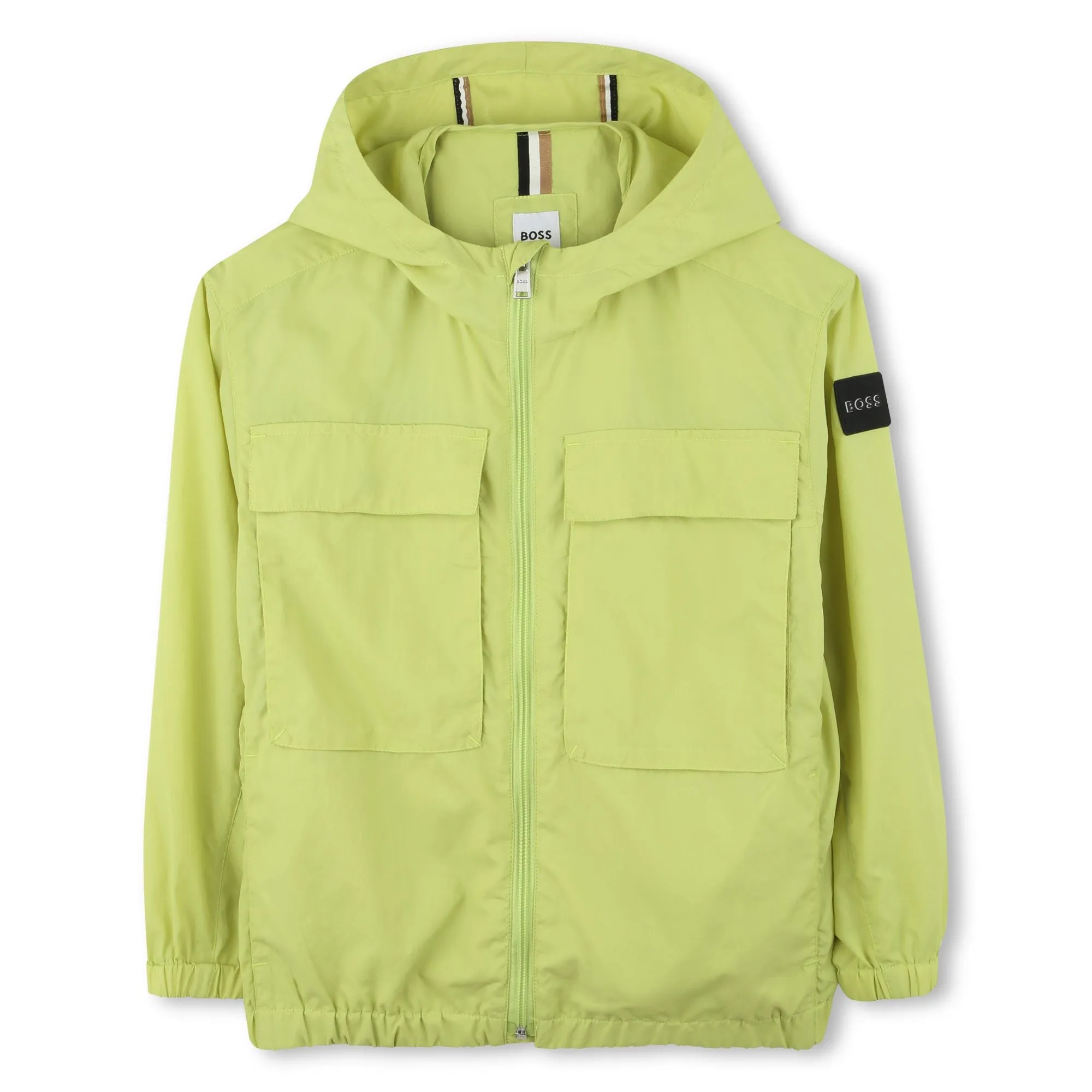 Boys Green Hooded Windbreaker