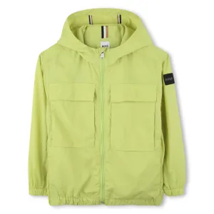 Boys Green Hooded Windbreaker