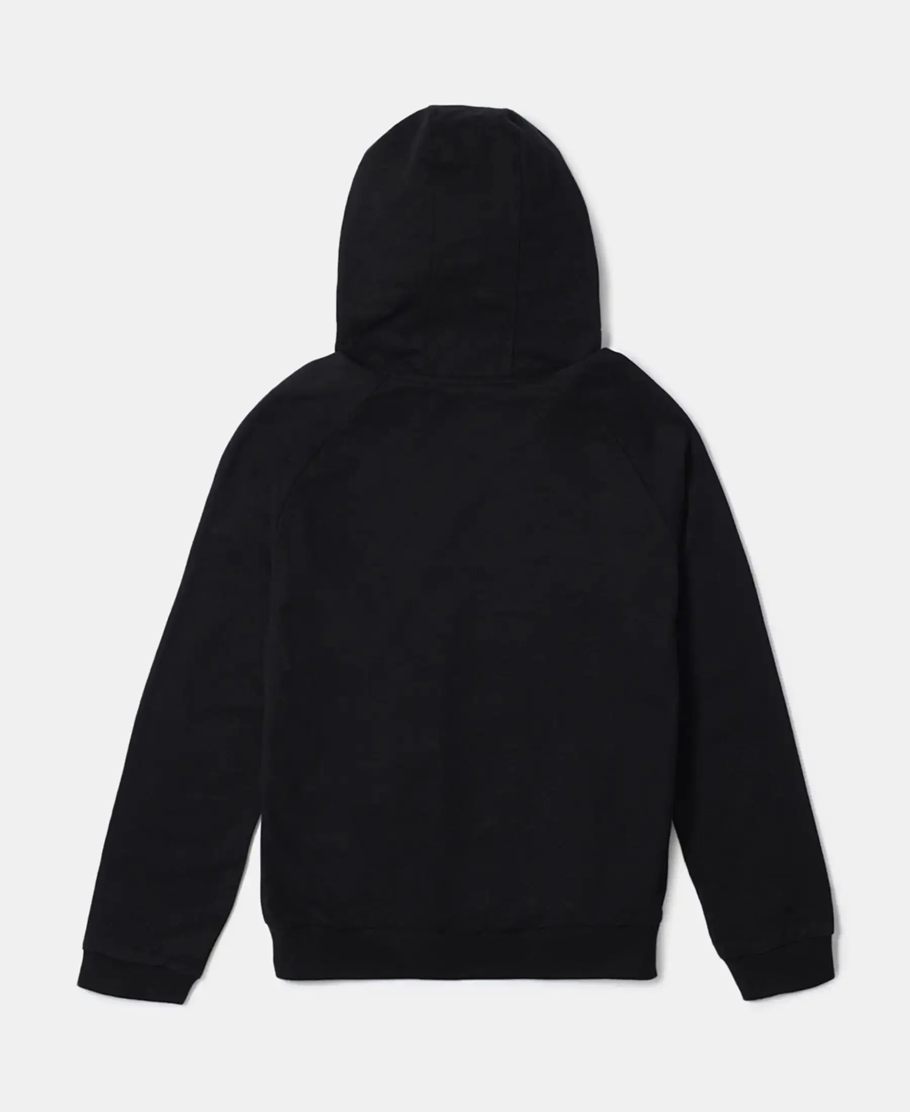 Boy's Super Combed Cotton French Terry Graphic Printed Hoodie Sweatshirt - Black