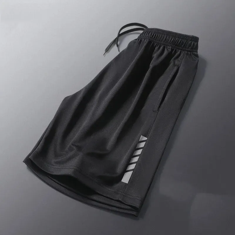Breathable Striped Running Shorts for Men