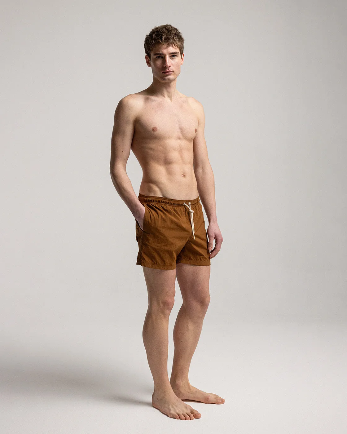 Brown Swim Shorts