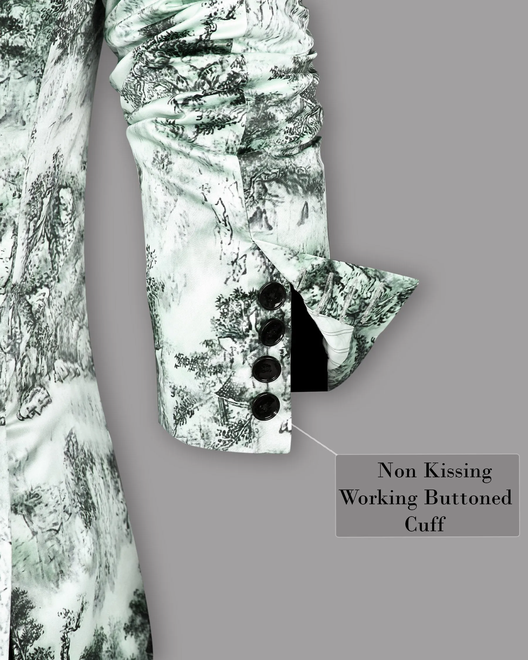 Bubble white Jingle Art Printed Super Soft Premium Designer Blazer
