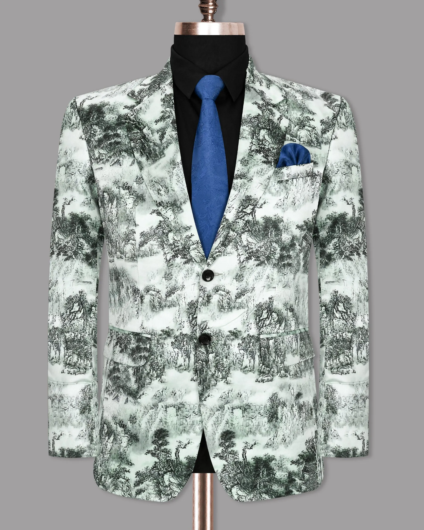 Bubble white Jingle Art Printed Super Soft Premium Designer Blazer