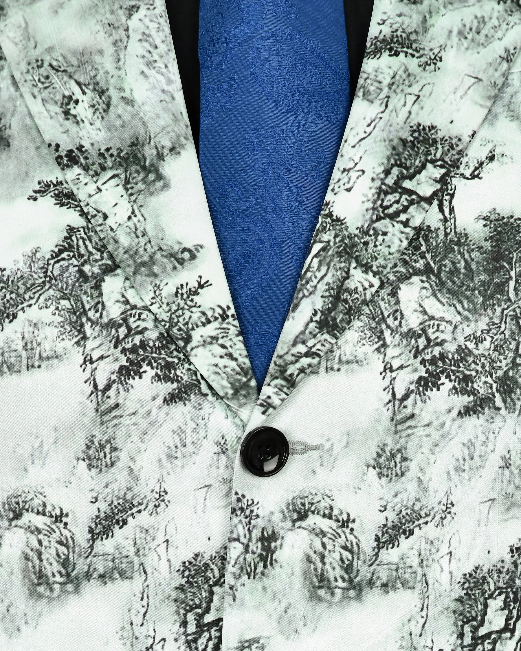 Bubble white Jingle Art Printed Super Soft Premium Designer Blazer