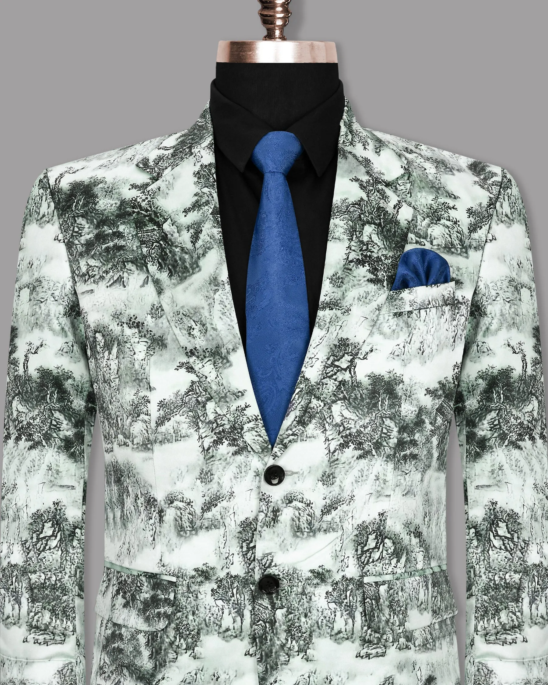 Bubble white Jingle Art Printed Super Soft Premium Designer Blazer