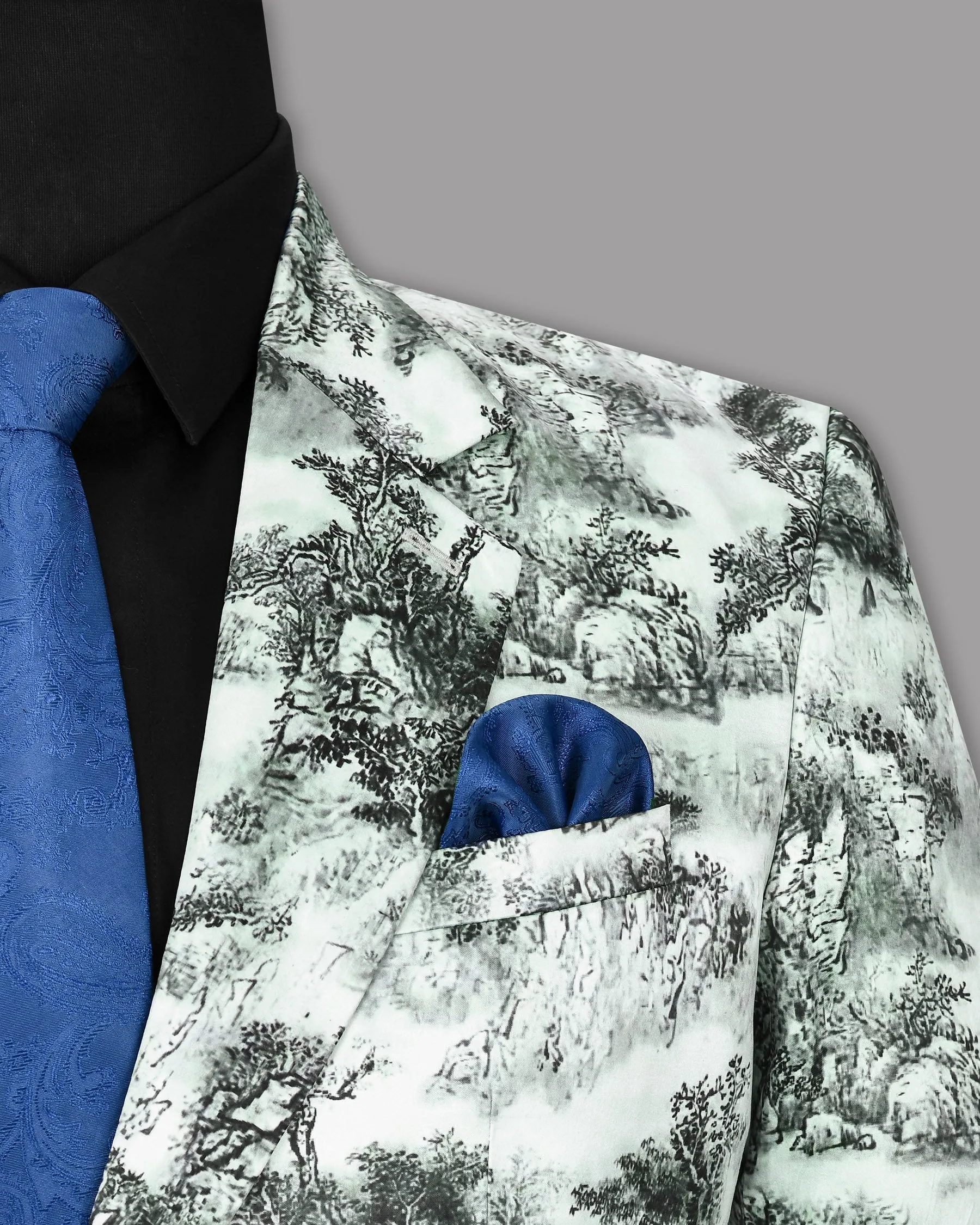 Bubble white Jingle Art Printed Super Soft Premium Designer Blazer