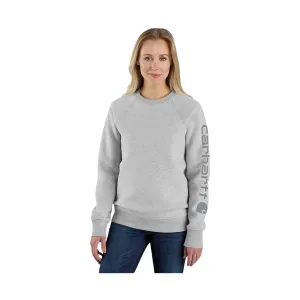 Carhartt Women's Relaxed Fit Graphic Crewneck Sweatshirt - Heather Grey