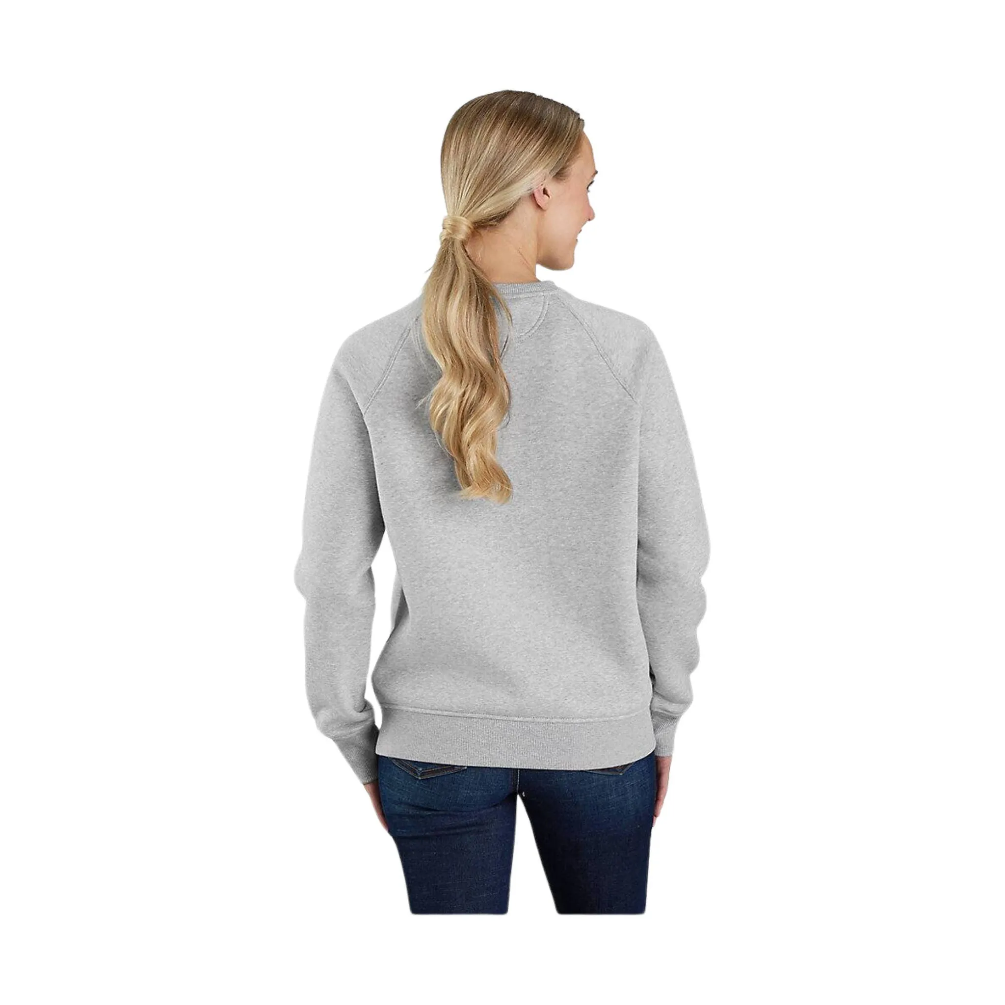 Carhartt Women's Relaxed Fit Graphic Crewneck Sweatshirt - Heather Grey
