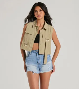 Casual And Stylish Cargo Pocket Vest