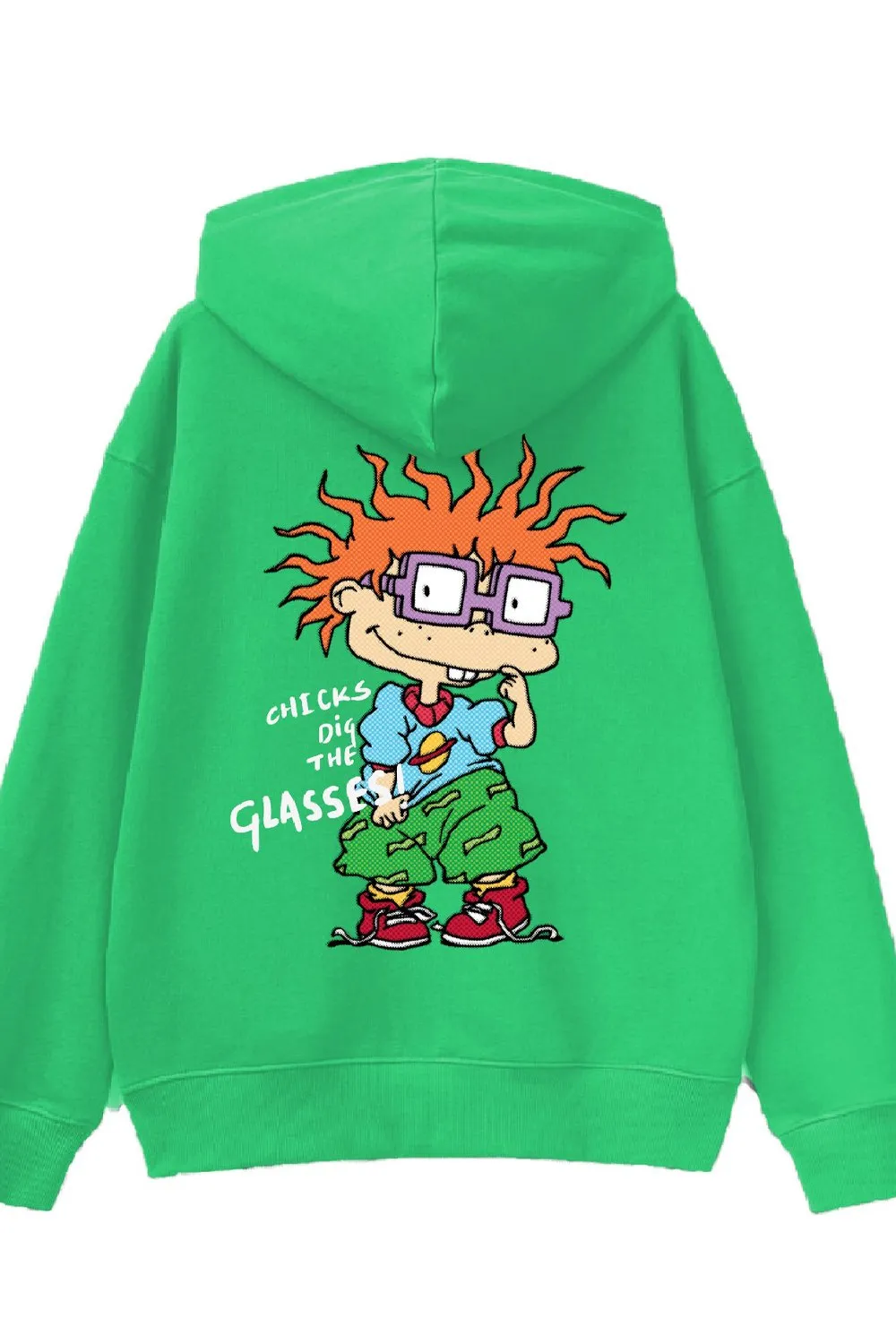 Chicks Dig The Glasses Green Hoodie