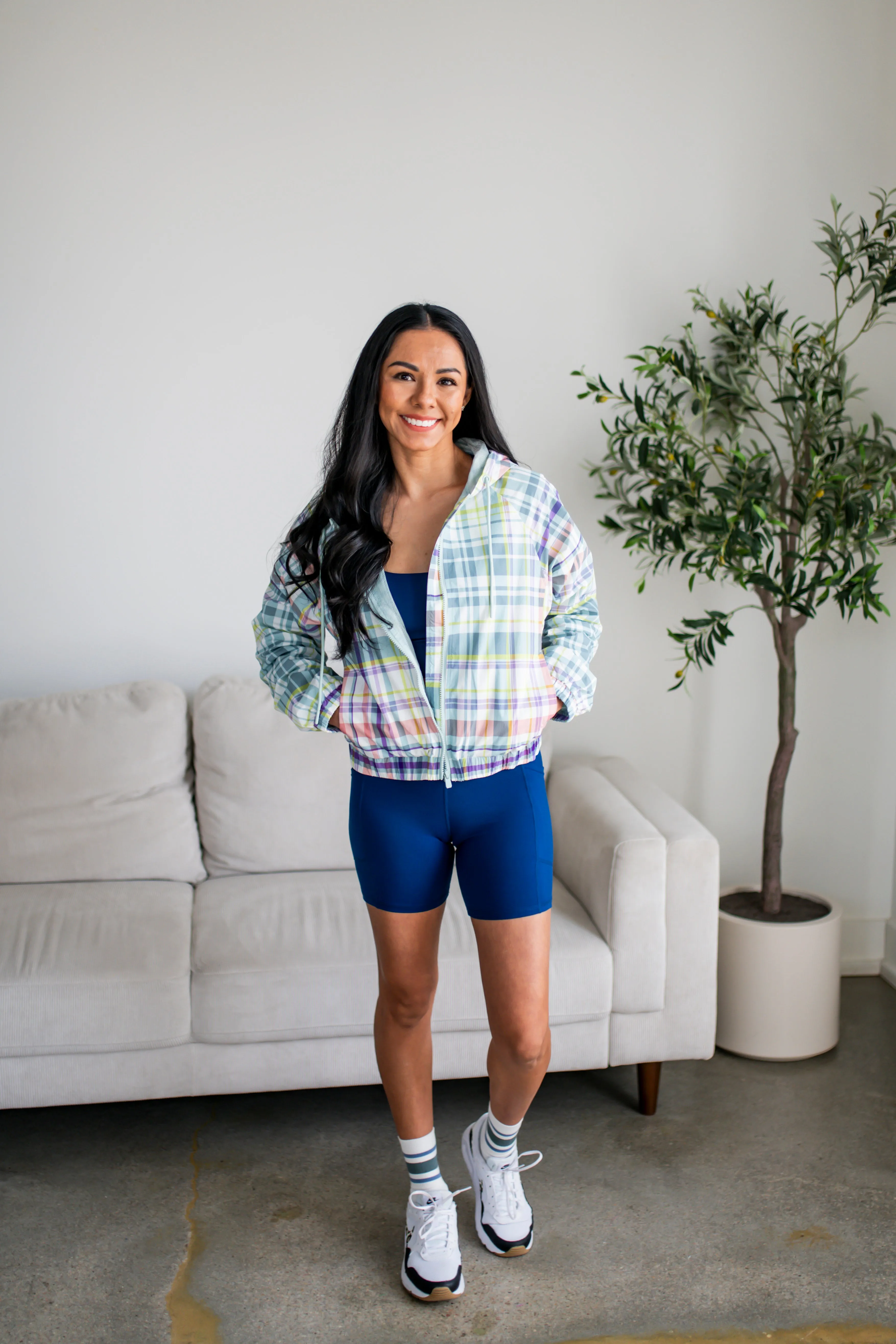 Colorful Bliss Plaid Windbreaker