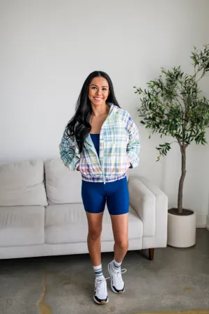 Colorful Bliss Plaid Windbreaker