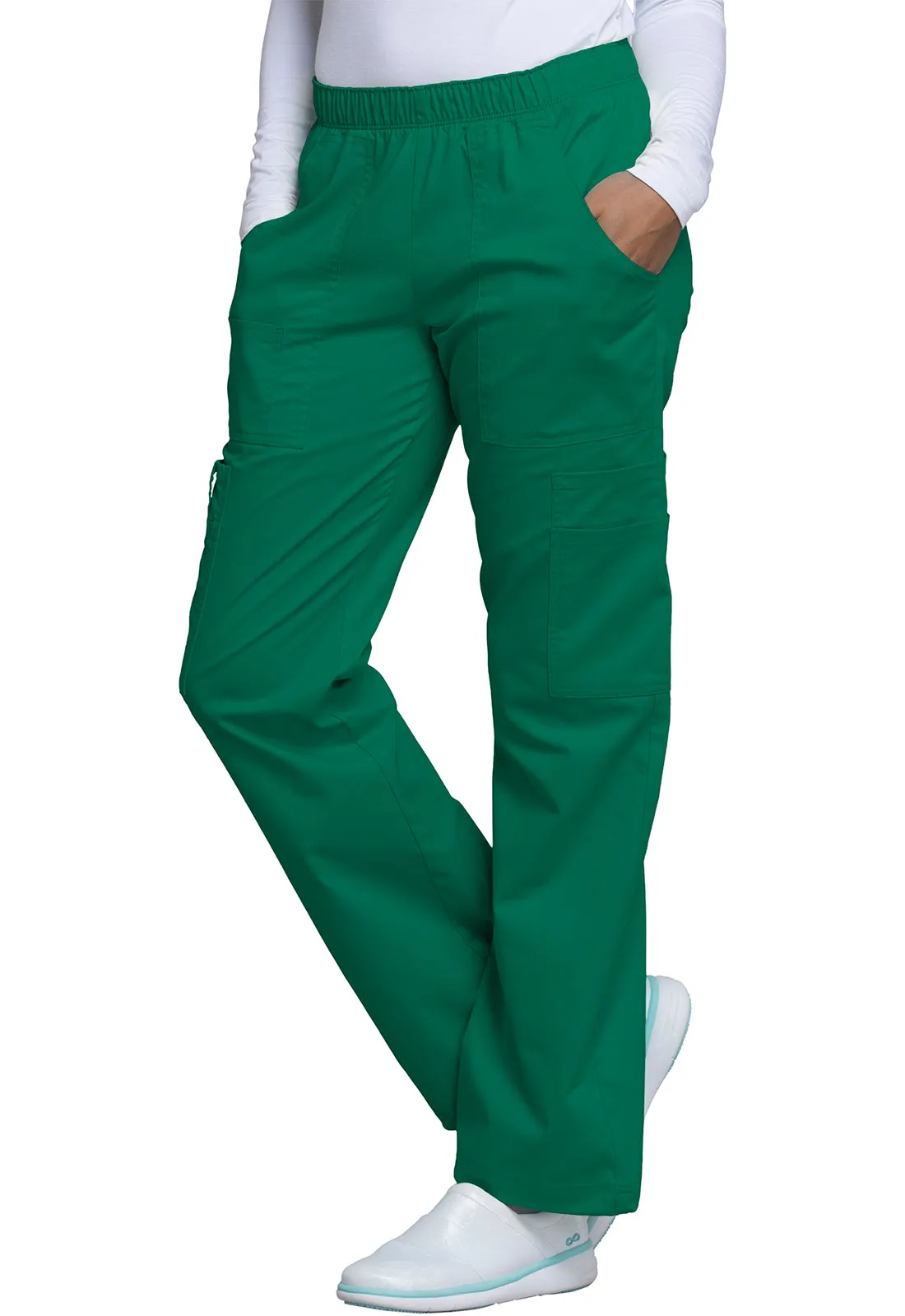 Core Stretch 4005 Mid Rise Pull-On Cargo Pants Hunter Green