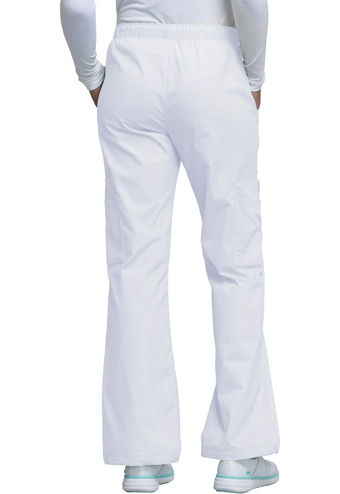 Core Stretch 4005 Mid Rise Pull-On Cargo Pants White