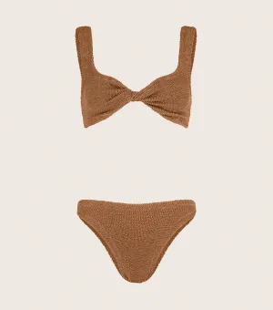 Coverage Juno Bikini - Metallic Cocoa