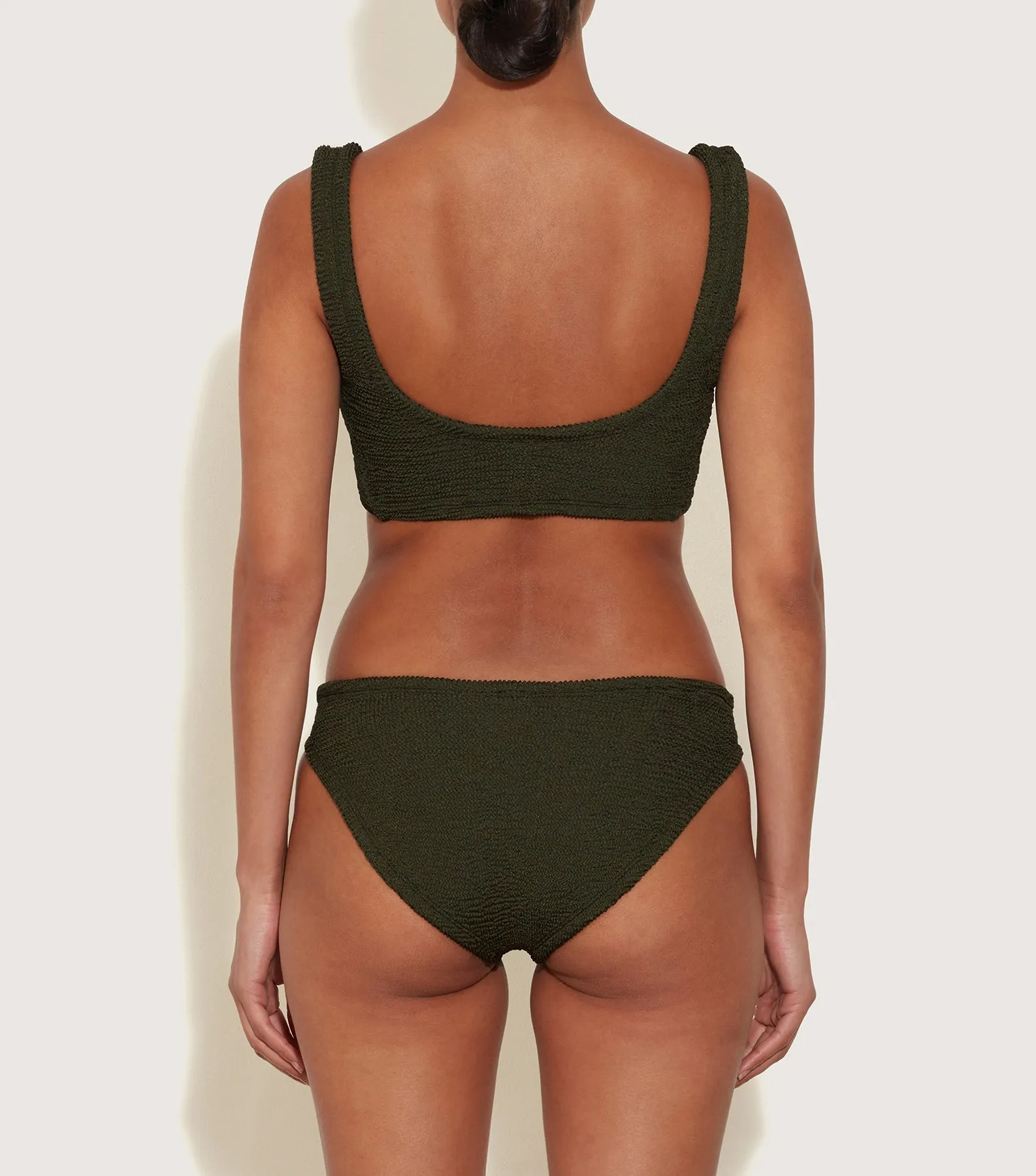 Coverage Juno Bikini - Metallic Khaki