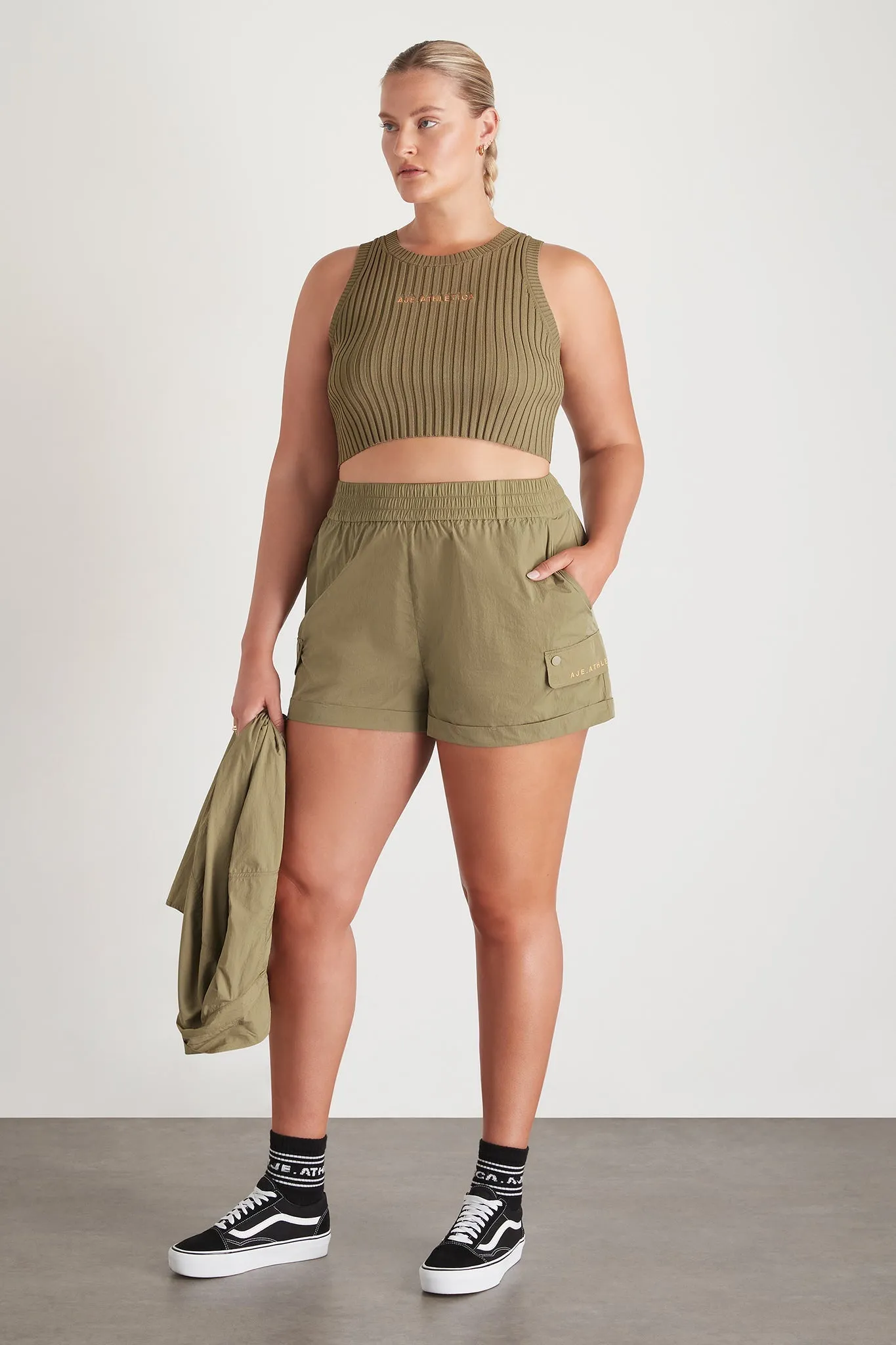 Cropped Knitted Logo Tank 135