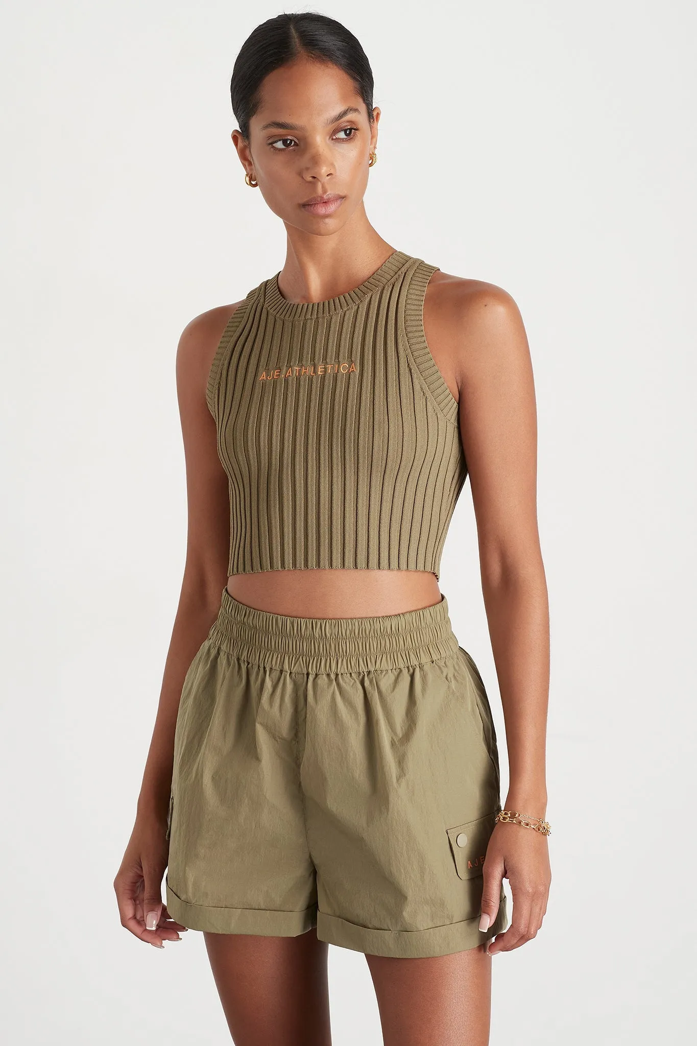 Cropped Knitted Logo Tank 135