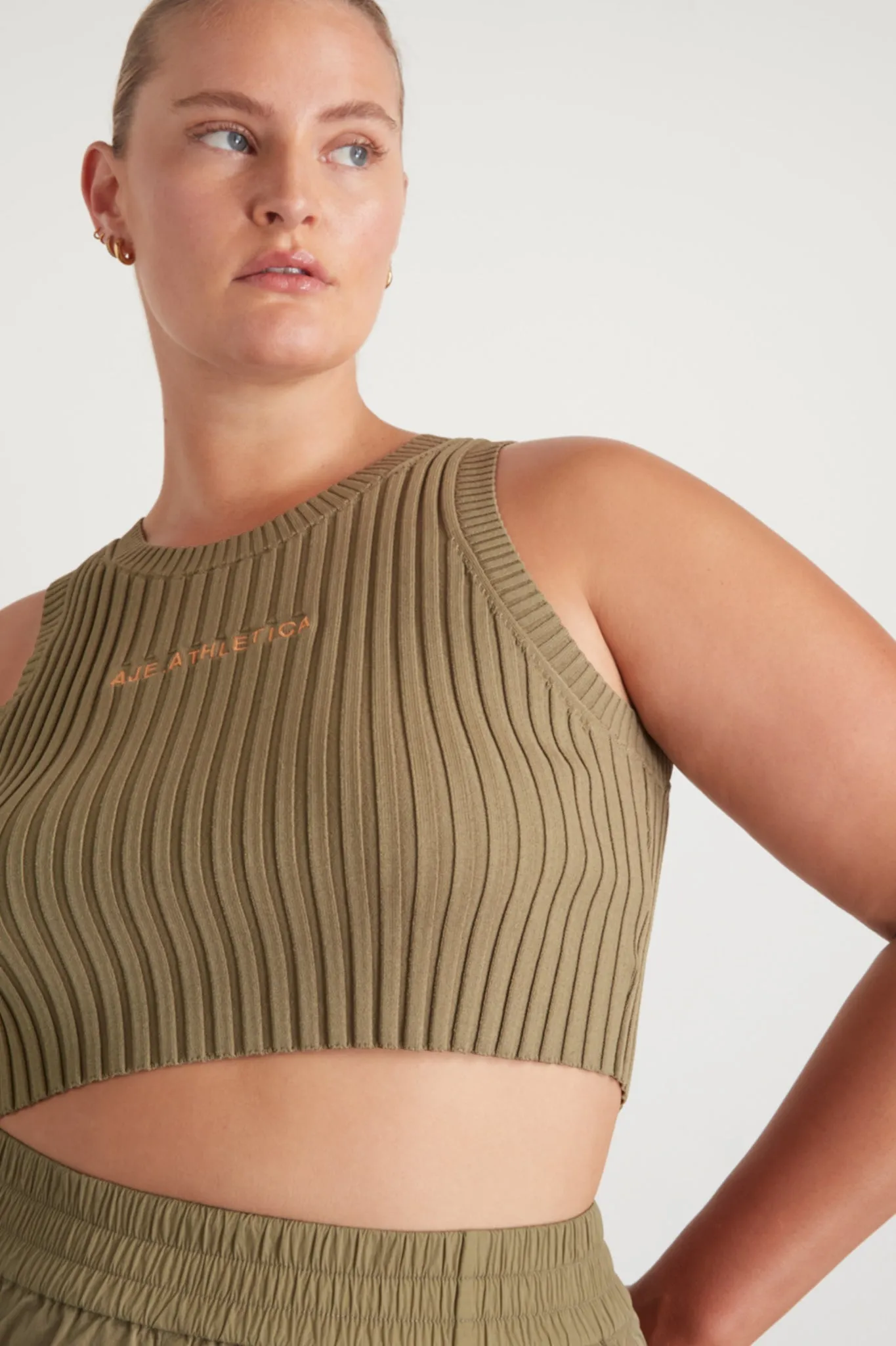 Cropped Knitted Logo Tank 135