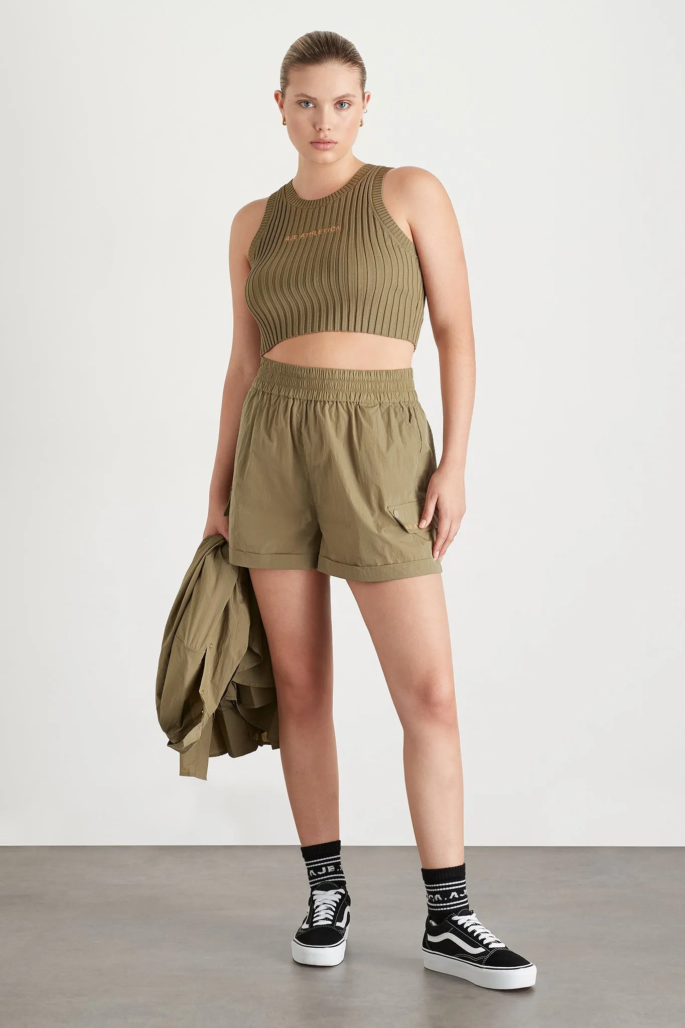 Cropped Knitted Logo Tank 135