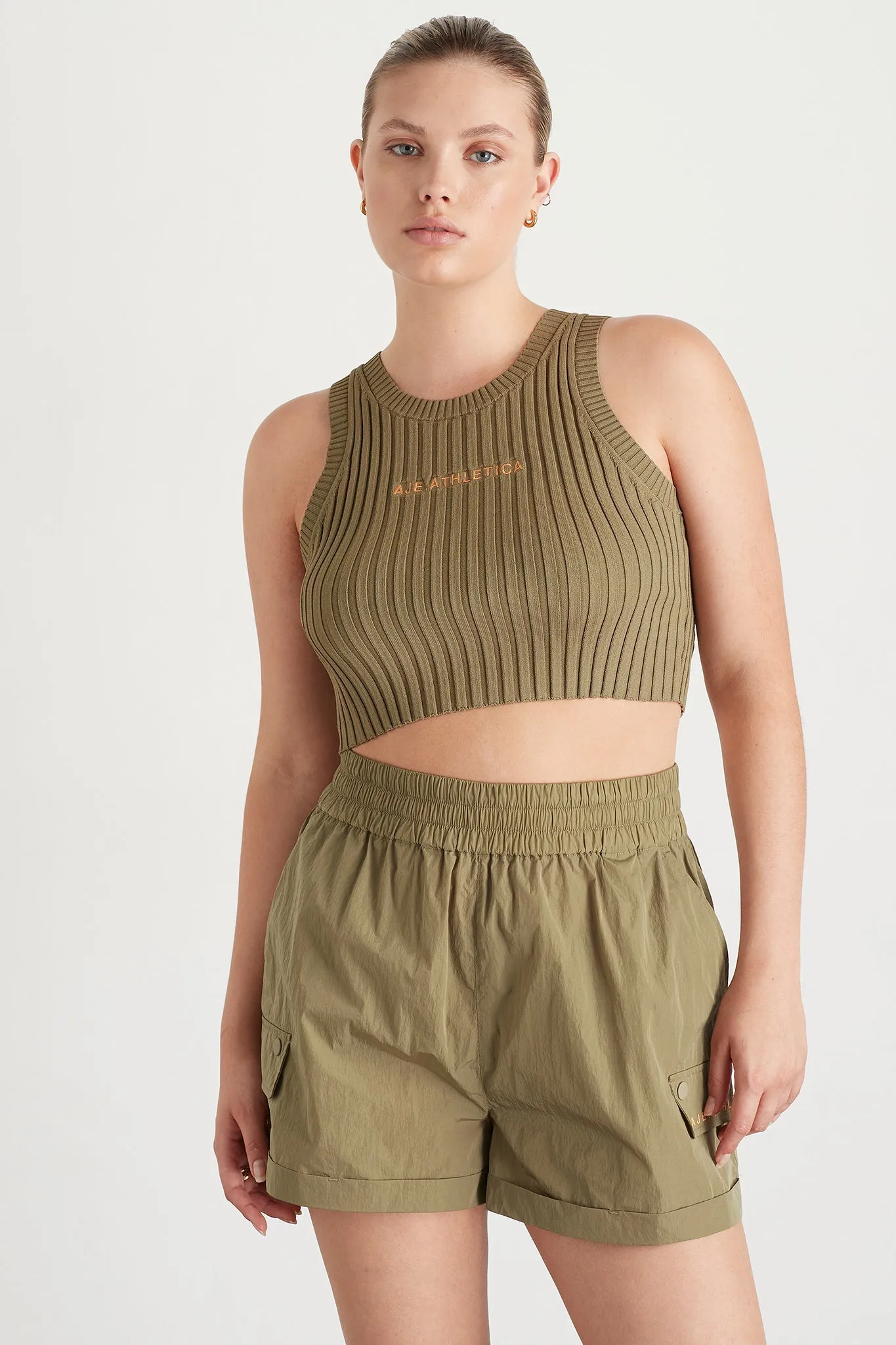 Cropped Knitted Logo Tank 135