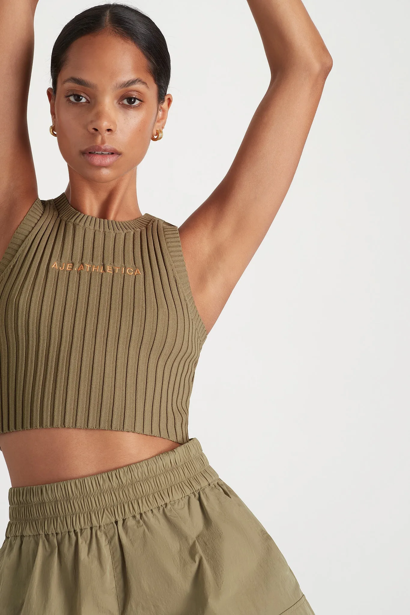 Cropped Knitted Logo Tank 135