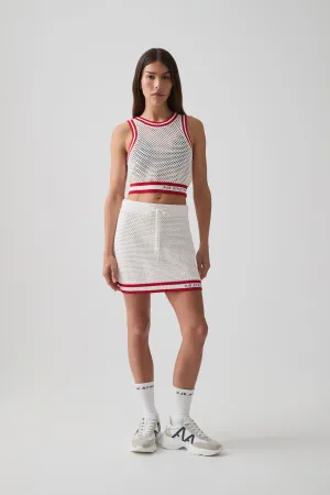 Cropped Open Knit Tank 106