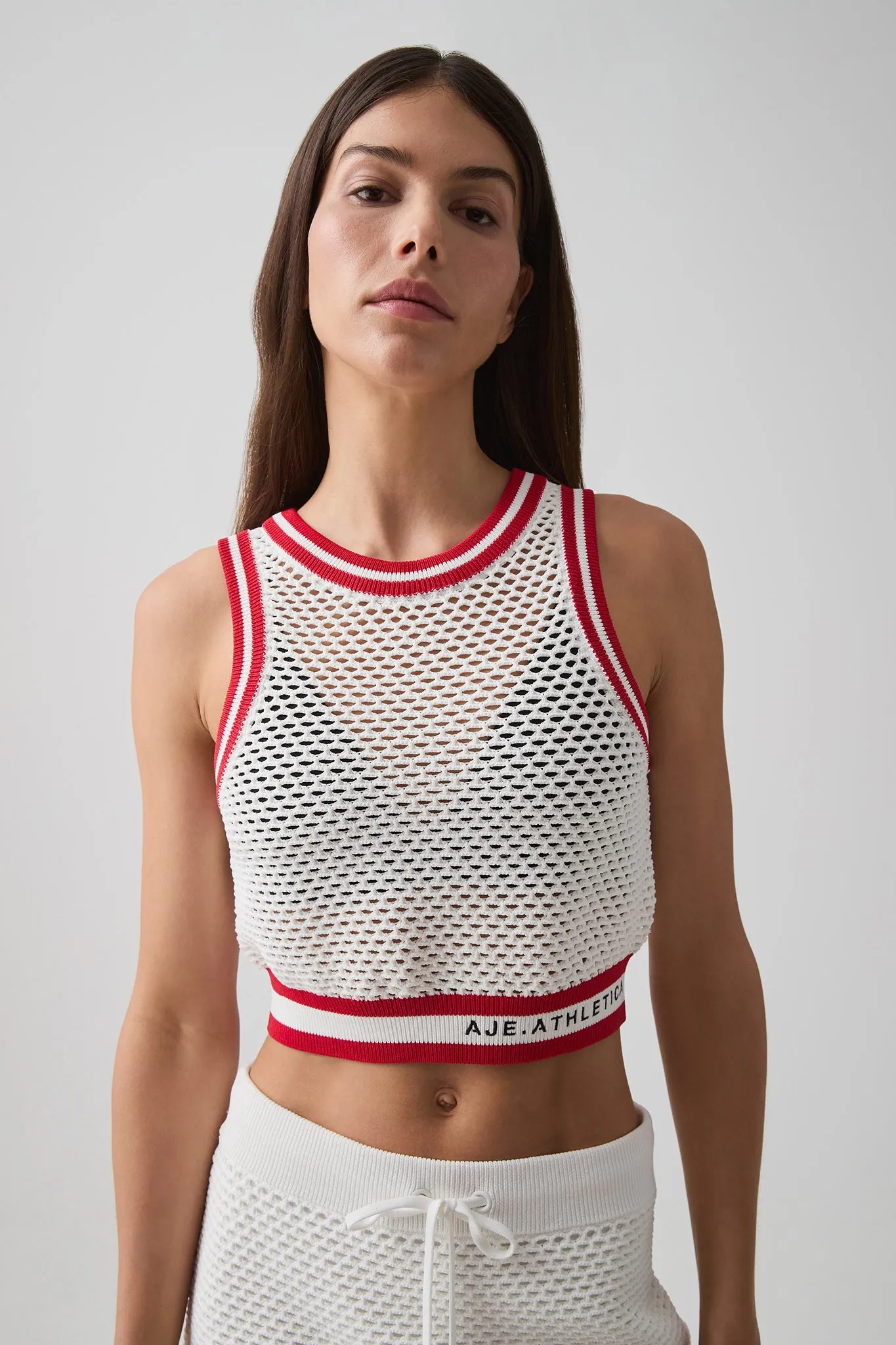 Cropped Open Knit Tank 106