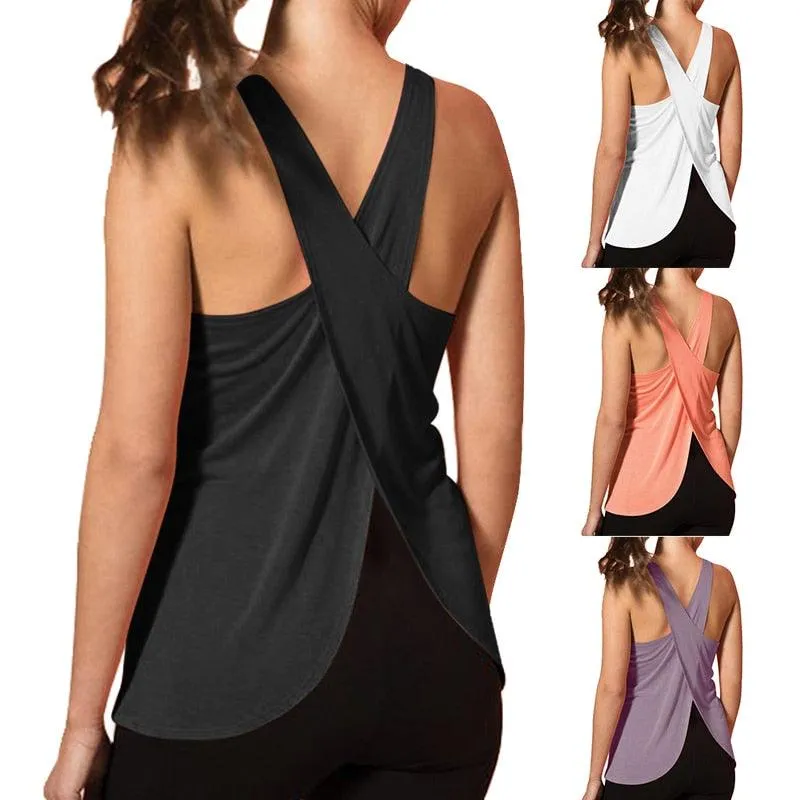 Cross Back Athletic Top — Workout Tanks For Women