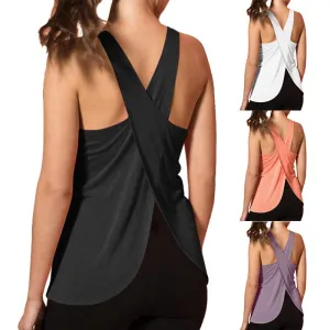 Cross Back Athletic Top — Workout Tanks For Women