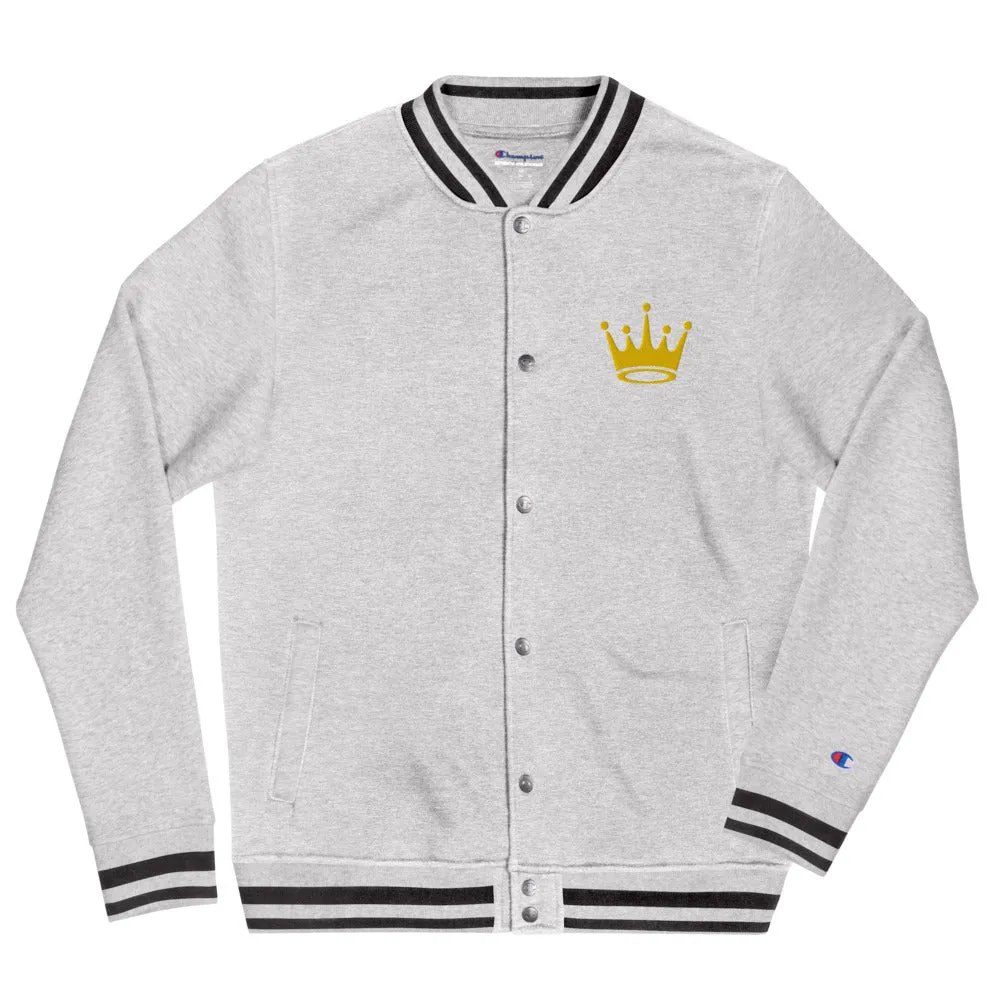 Crown Embroidered Champion Bomber Jacket