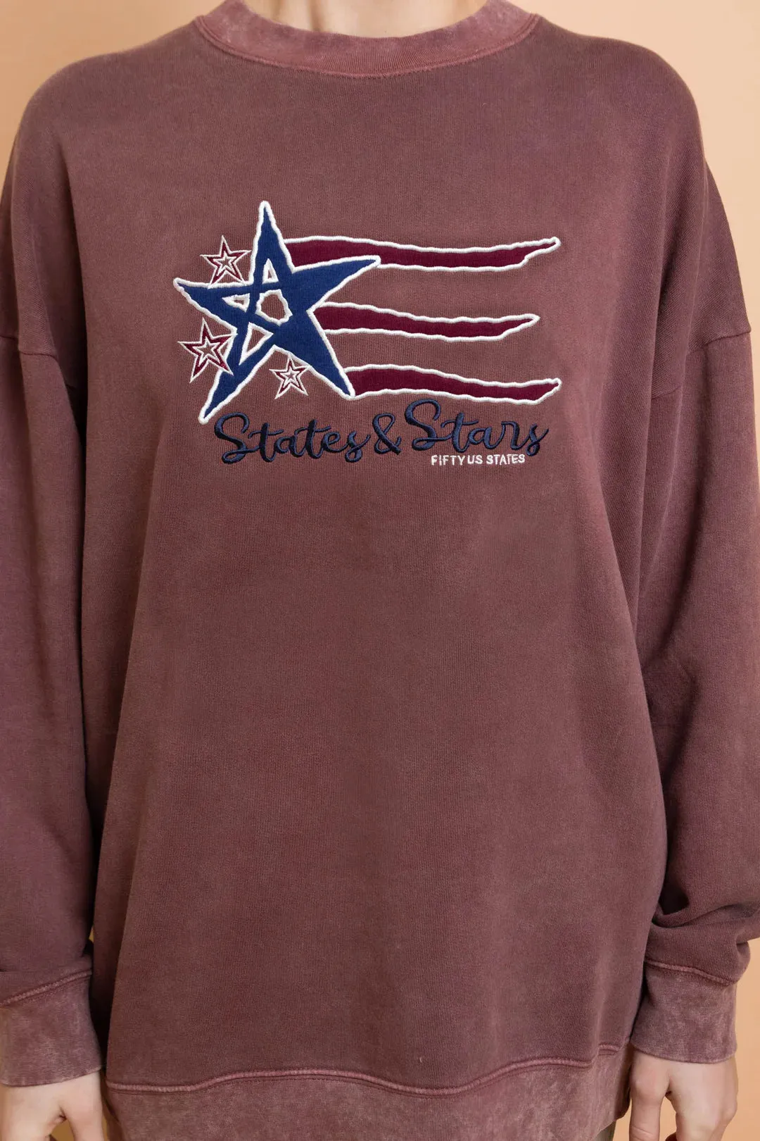 Daisy Street States and Stars Vintage Sweater