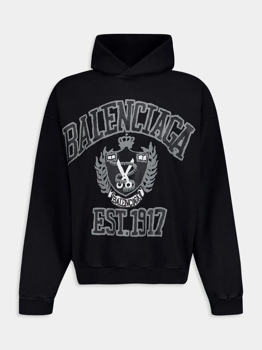 DIY College-Print Cotton Hoodie