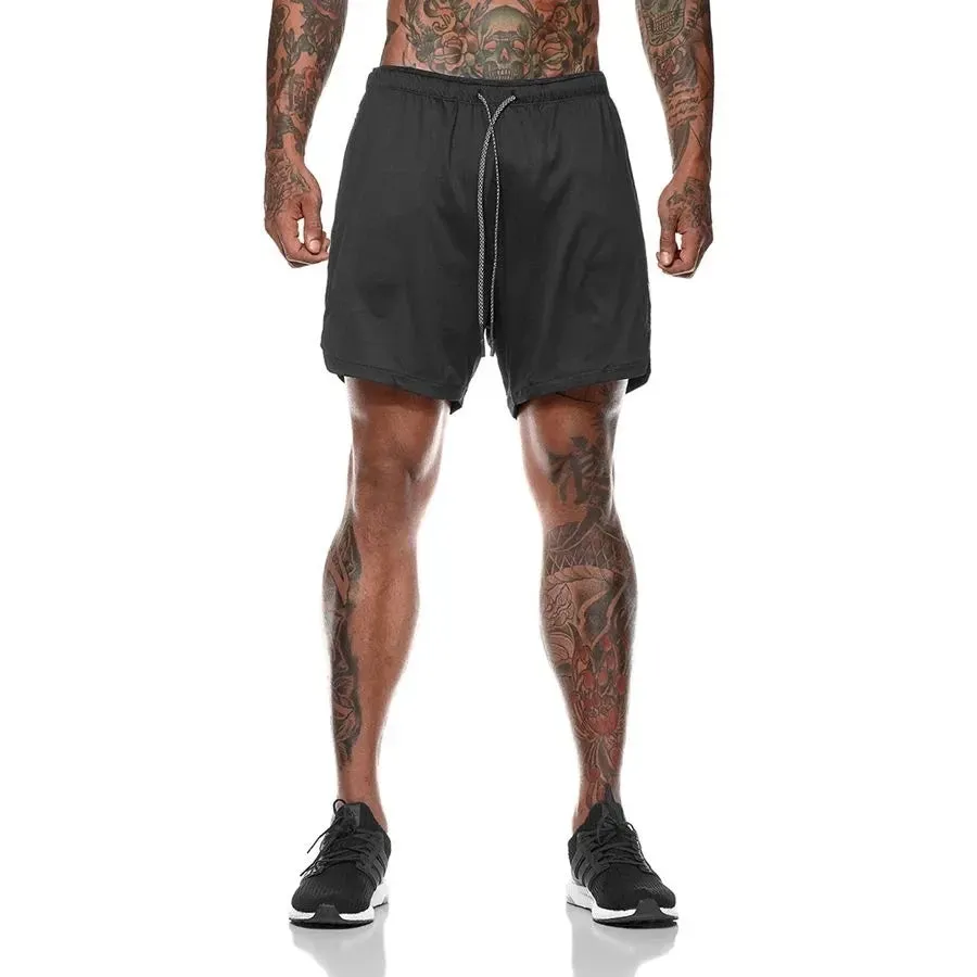 Double-deck 2-in-1 Men's Sport Shorts