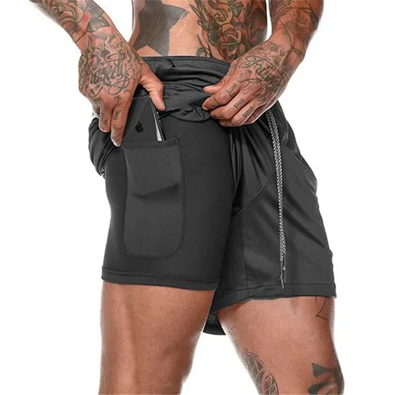 Double-deck 2-in-1 Men's Sport Shorts