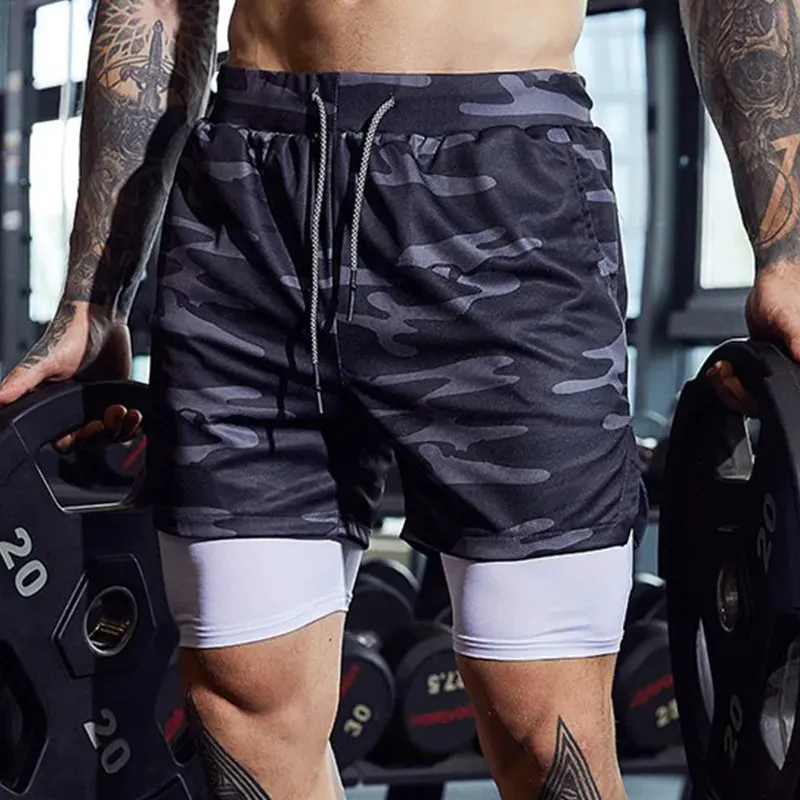 Double-deck 2-in-1 Men's Sport Shorts