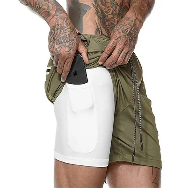Double-deck 2-in-1 Men's Sport Shorts