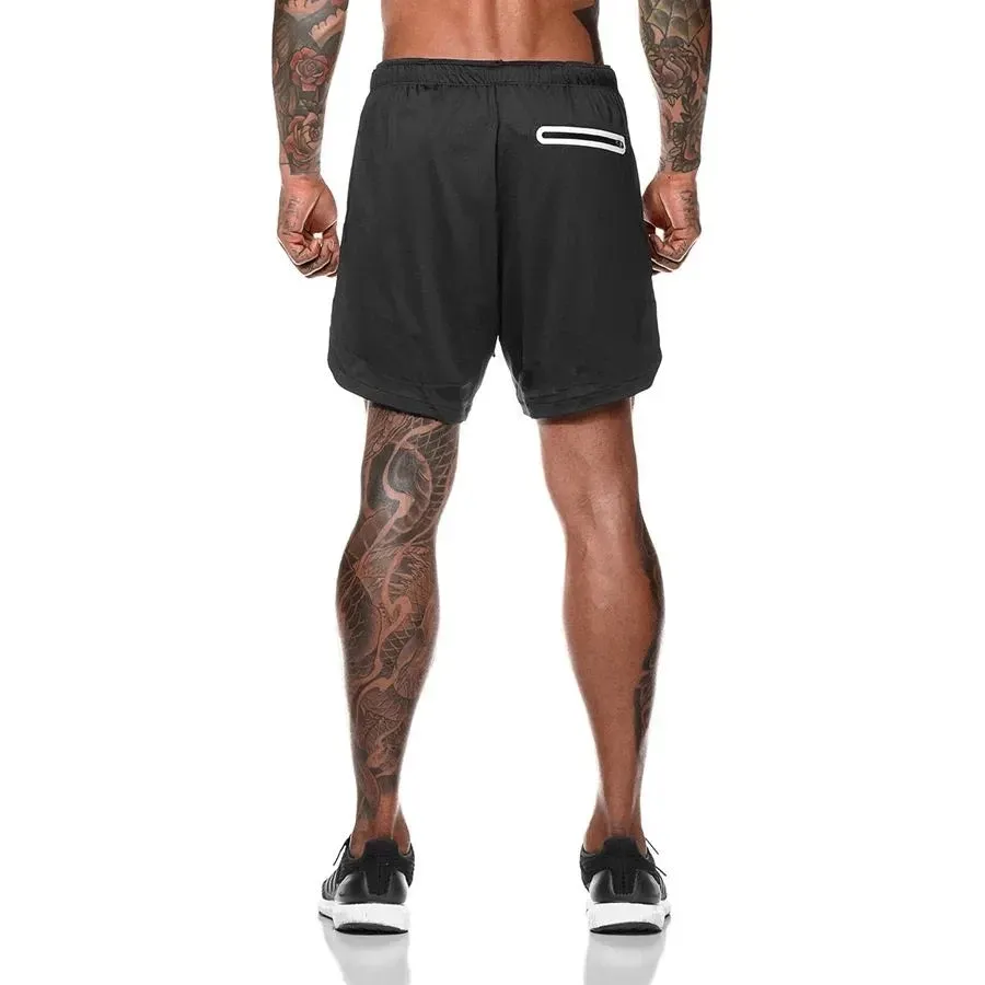 Double-deck 2-in-1 Men's Sport Shorts