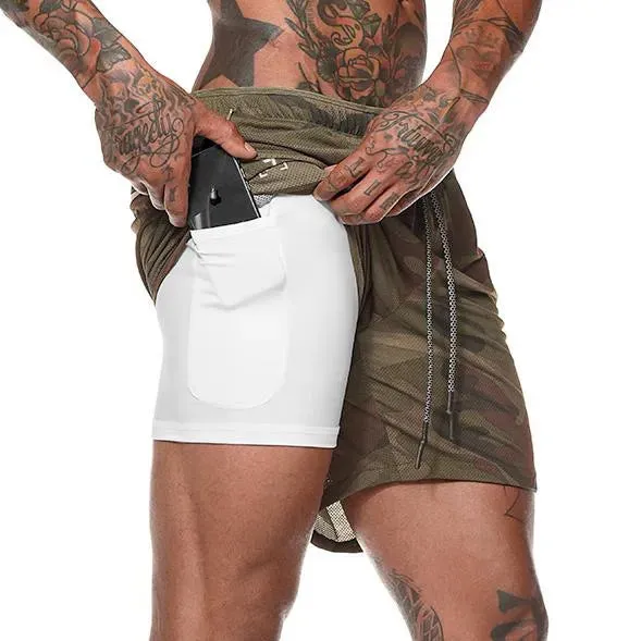Double-deck 2-in-1 Men's Sport Shorts