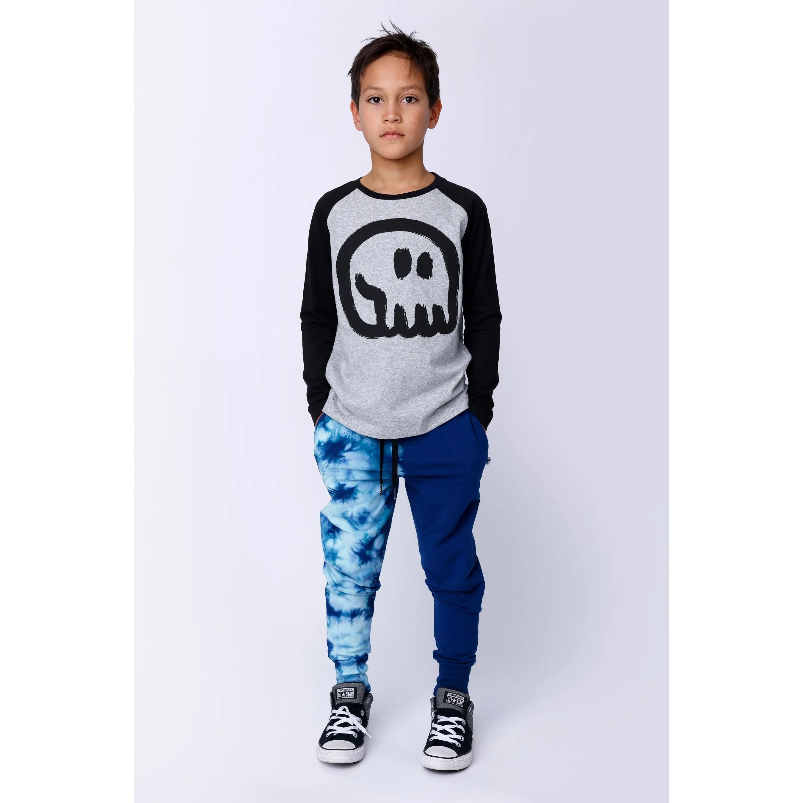 Duo Tie Dye Trackies - Navy