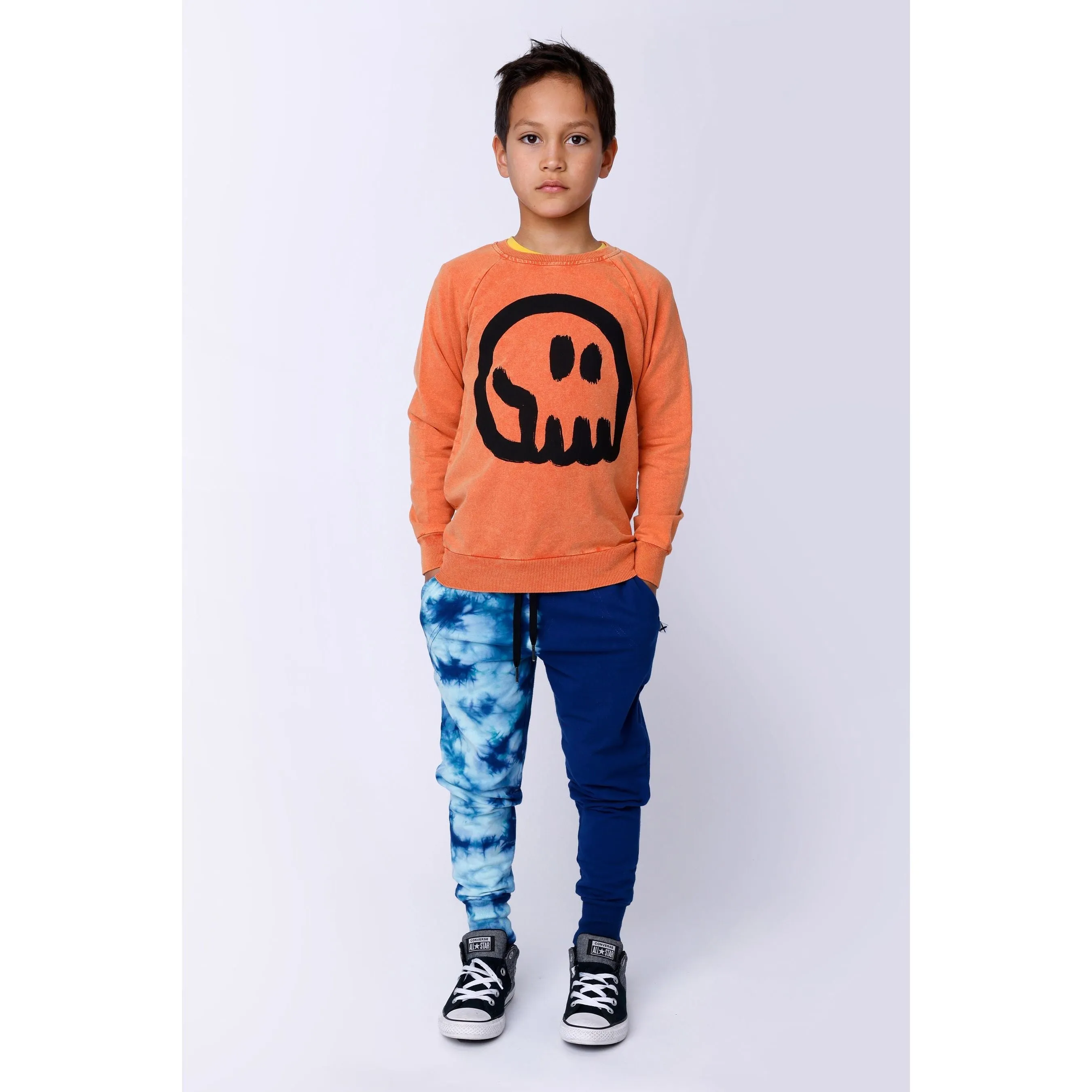 Duo Tie Dye Trackies - Navy