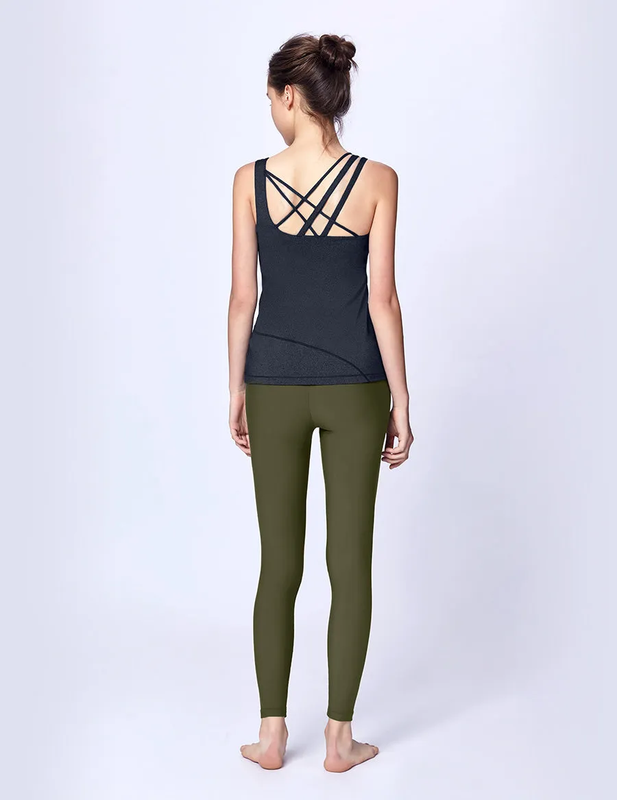 easyoga LA-VEDA Asym Exquis Tank - M23 M-Dark Gray