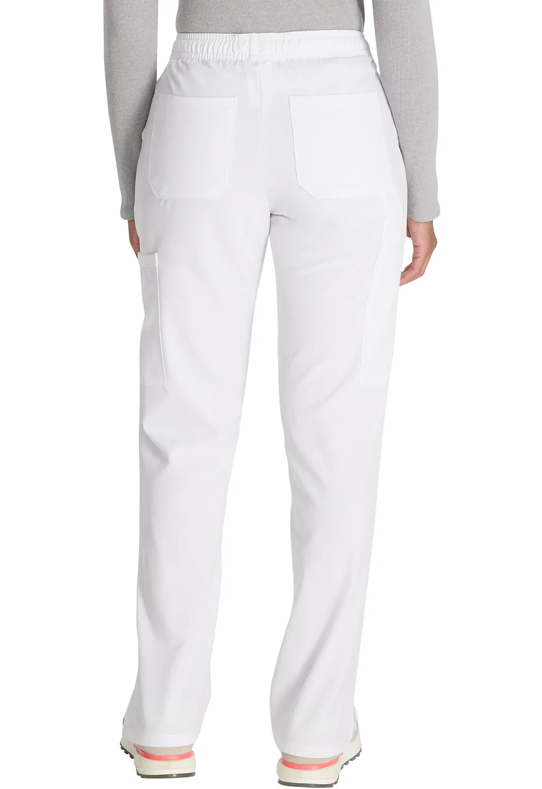 EDS Essentials DK010 Mid Rise Straight Leg Drawstring Pants White