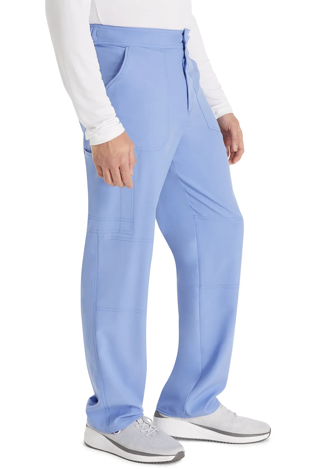 EDS NXT DK216 Men's Mid Rise Zip Fly Straight Leg Pants Ciel