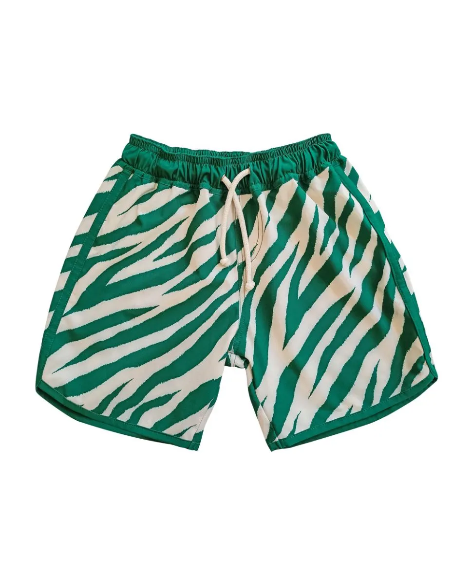 Electric Zebra Emerald Swim Shorts