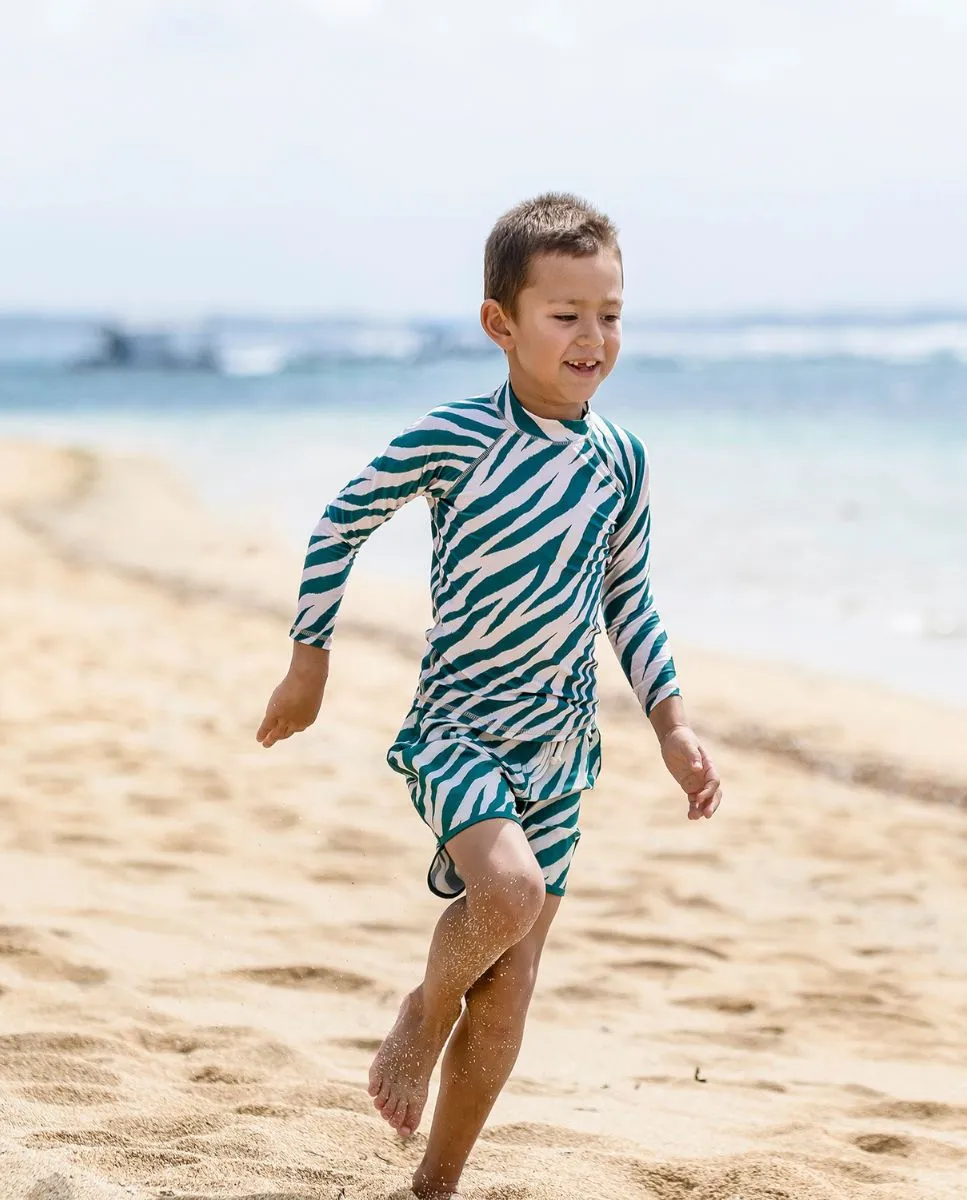 Electric Zebra Emerald Swim Shorts