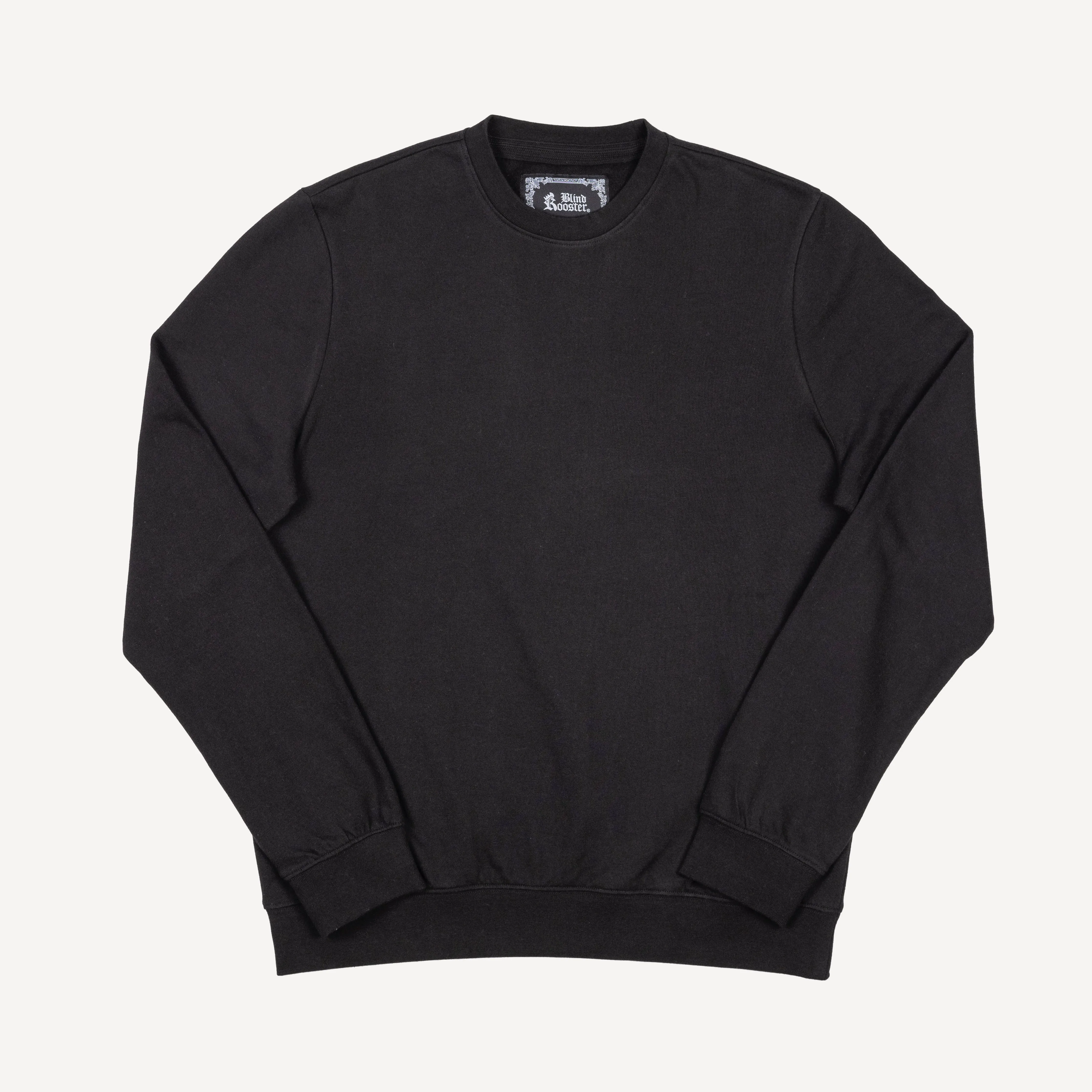 Embroidered Back Sweatshirt  - Black / Celestial