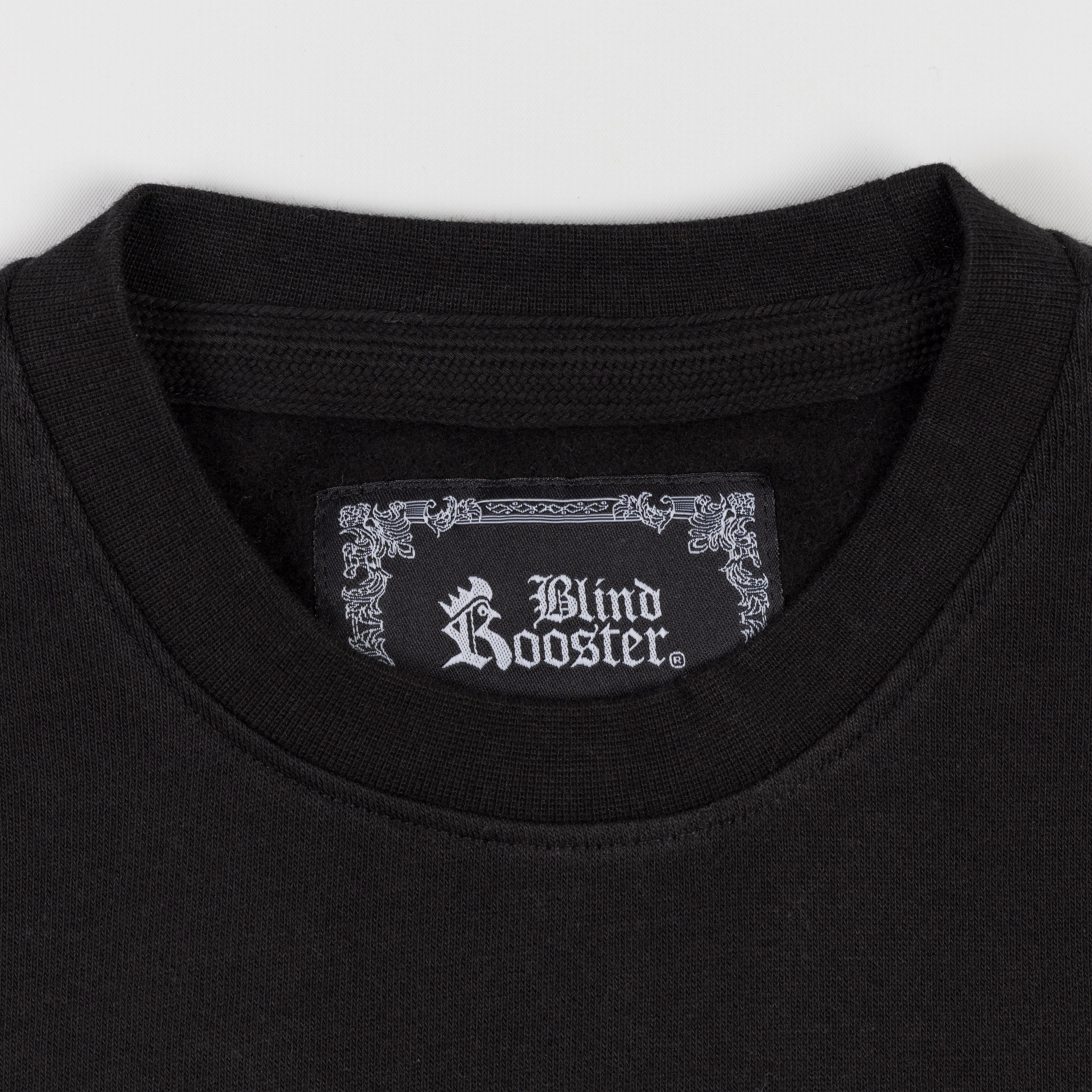 Embroidered Back Sweatshirt  - Black / Celestial