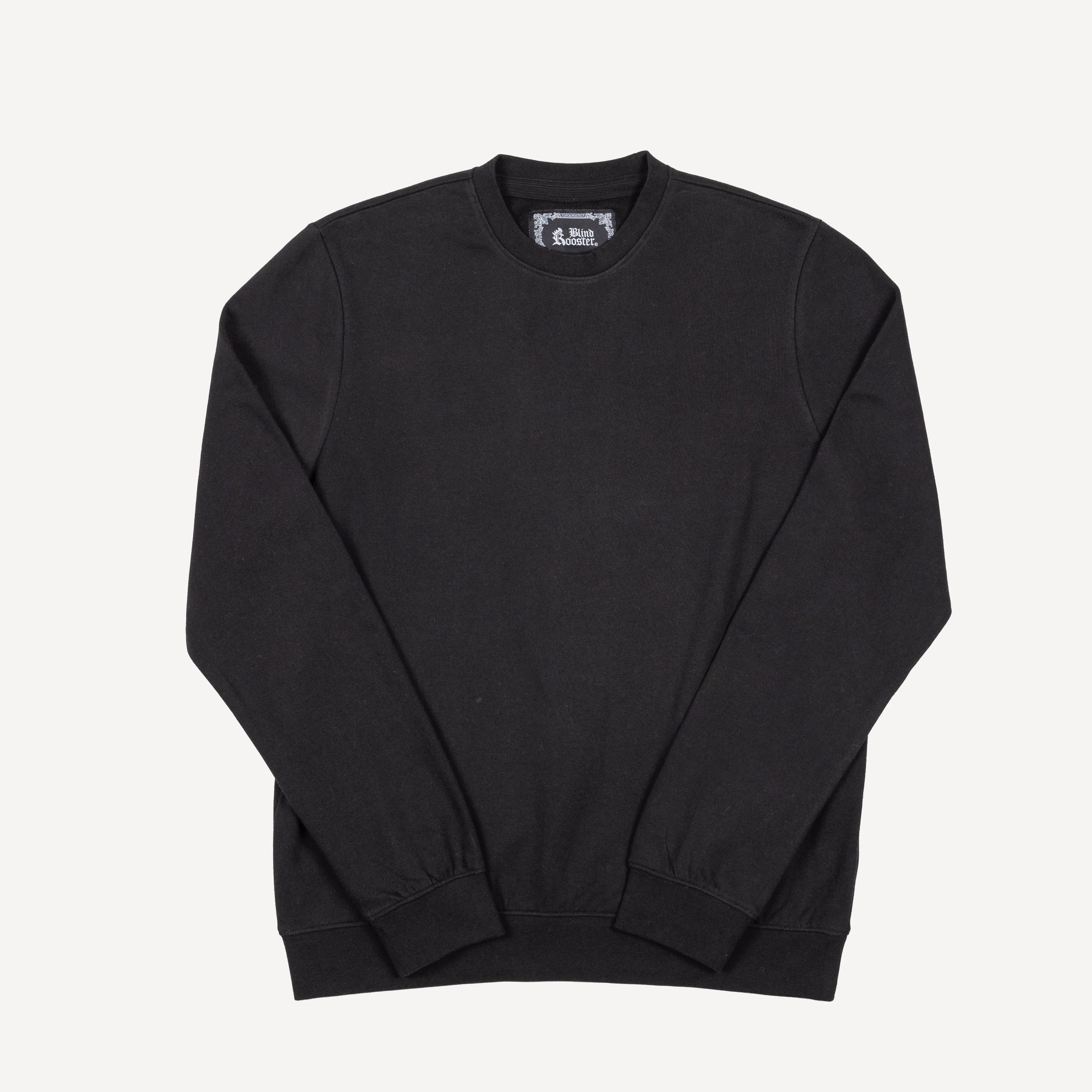 Embroidered Back Sweatshirt  - Black / Celestial