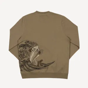 Embroidered Back Sweatshirt  - Elmwood / Koi